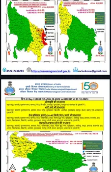 मौसम विभाग की ओर से जारी चेतावनी का ग्राफ