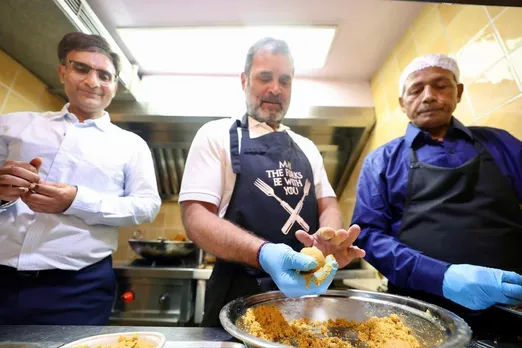 Rahul Making Laddu