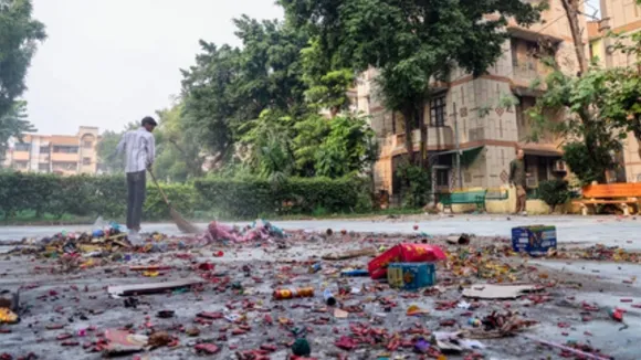 Burnt Firecracker Remains in Ghaziabad