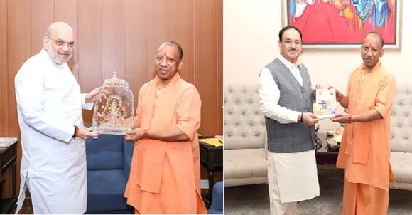 Yogi Meet Amit Shah and Nadda