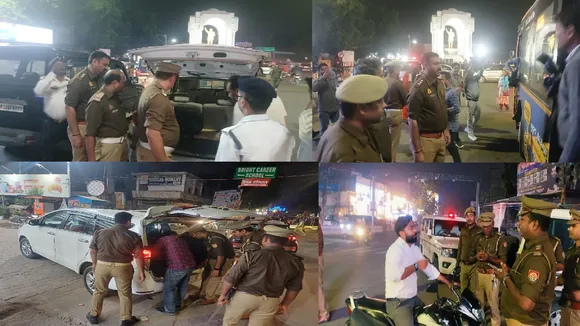 Hazratganj police checking