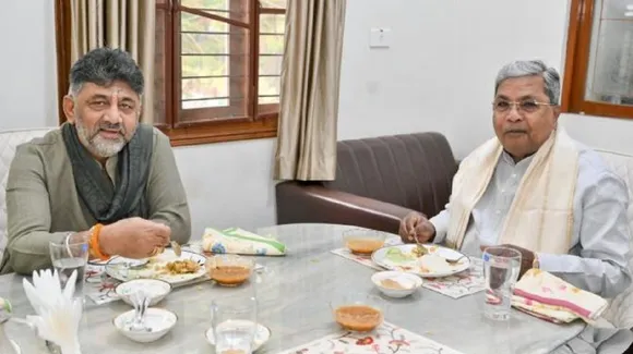 Karnataka Deputy Chief Minister D K Shivakumar visits Chief Minister Siddaramaiah