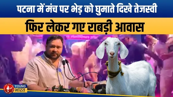 Tejashwi Yadav को मिला 'भेड़िया' गिफ्ट! राबड़ी आवास में अब होगी भेड़ की देखभाल | YOUNG Bharat News