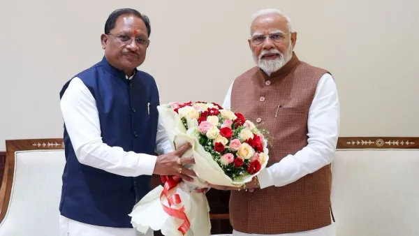 प्रधानमंत्री से मिले मुख्यमंत्री विष्णुदेव साय, छत्तीसगढ़ में भाजपा की  ऐतिहासिक जीत पर मिली बधाई - Chief Minister Vishnudev Sai met Prime  Minister, congratulated him on ...