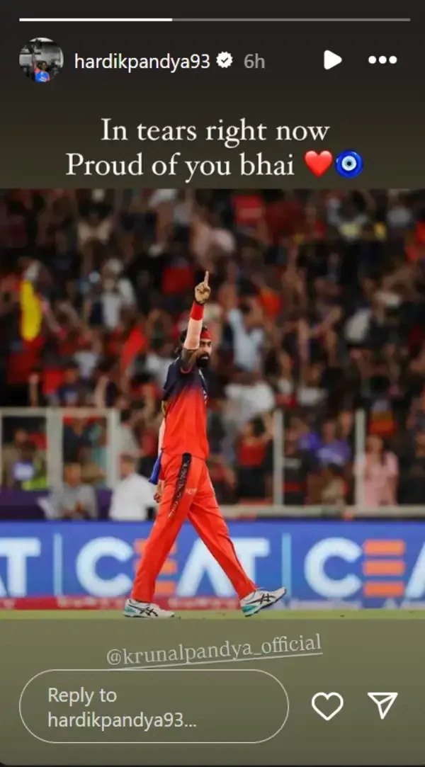 Hardik Pandya message