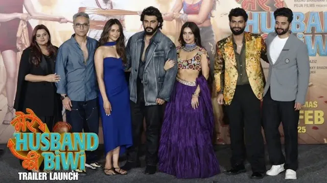 ‘Mere Husband Ki Biwi’ Trailer Launch Event: Bhumi Pednekar and Rakul Preet Singh fight for Arjun Kapoor in ‘love circle’