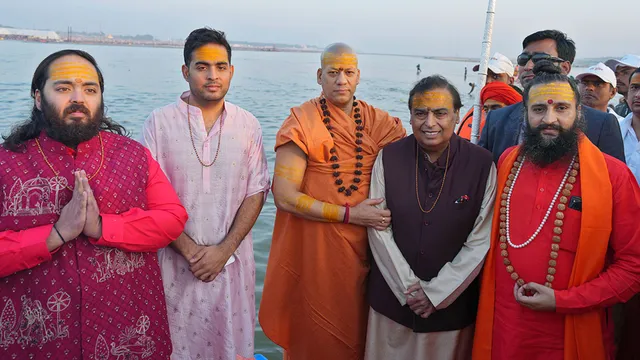 Maha Kumbh 2025: Ambani Family’s Four Generations Take a Holy Dip at Maha Kumbh Sangam