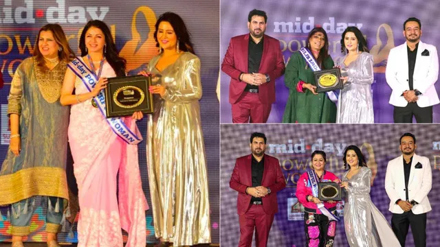 Charismatic Amruta Fadnavis honors 'female-star-achievers' at the Mid-Day Power Woman Awards 2025 ! by Chaitanya Padukone