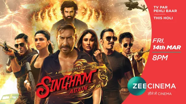 Singham Again World TV Premiere: Celebrate a Dhamakedaar Holi on Zee Cinema