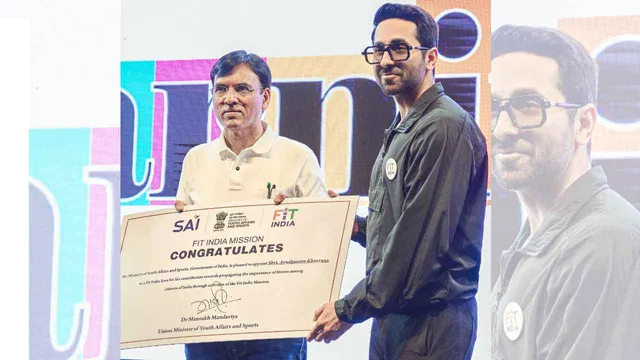 Ayushmann Khurrana named Fit India Icon by Union Sports Minister Mansukh Mandaviya, joins PM Modi’s Fit India Movement to inspire people to focus on their fitness & wellbeing!