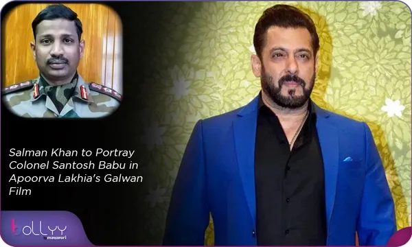 Salman Khan to Portray Colonel Santosh Babu in Apoorva Lakhia's Galwan Film
