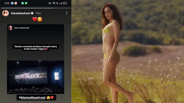 Kiara Advani’s War 2 Teaser Entry Leaves Fans Roaring in Theatres