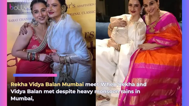 Rekha Vidya Balan Mumbai meet When Rekha and Vidya Balan met despite heavy monsoon rains in Mumbai