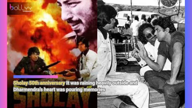 Sholay 50th anniversary It was raining heavily outside and Dharmendra's heart was pouring memories