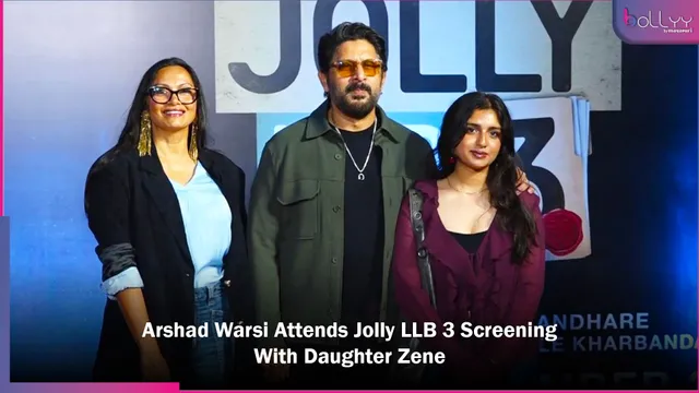 Arshad Warsi Attends Jolly LLB 3 Screening With Daughter Zene