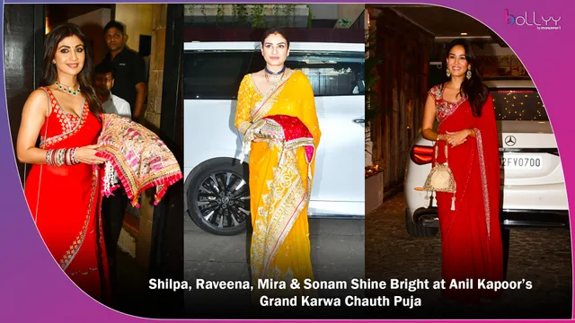 Shilpa, Raveena, Mira & Sonam Shine Bright at Anil Kapoor’s Grand Karwa Chauth Puja