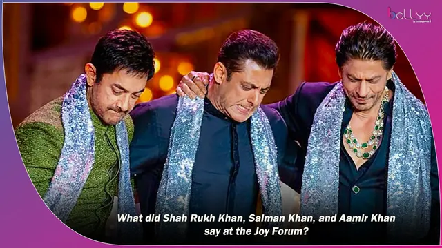 What did Shah Rukh Khan, Salman Khan, and Aamir Khan say at the Joy Forum?