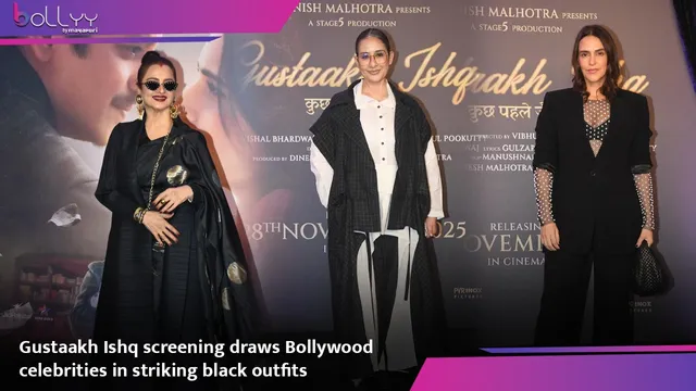 Gustaakh Ishq screening draws Bollywood celebrities in striking black outfits