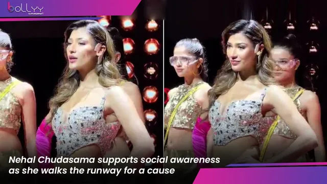 Nehal Chudasama supports social awareness as she walks the runway for a cause