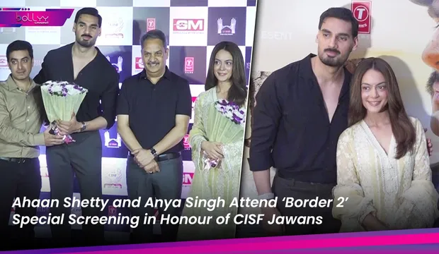 Ahaan Shetty and Anya Singh Attend ‘Border 2’ Special Screening in Honour of CISF Jawans