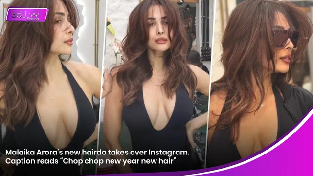 Malaika Arora’s new hairdo takes over Instagram. Caption reads “Chop chop new year new hair”