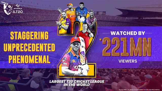 ZEE Entertainment garners a staggering 221 million viewers for the second edition of DP World ILT20