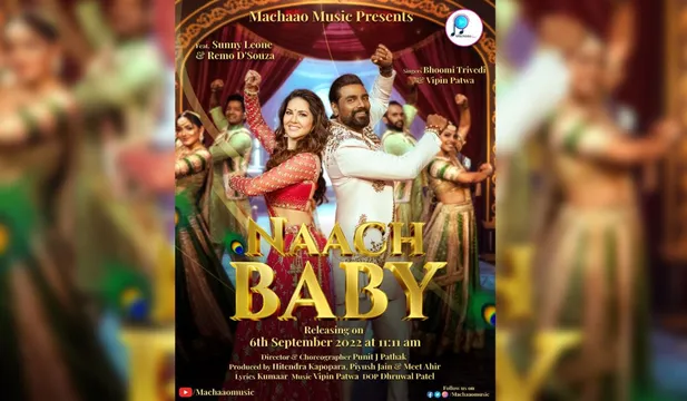 Sunny Leone and Remo D’Souza look stunning in the first poster of Machaao Music’s upcoming single Naach Baby