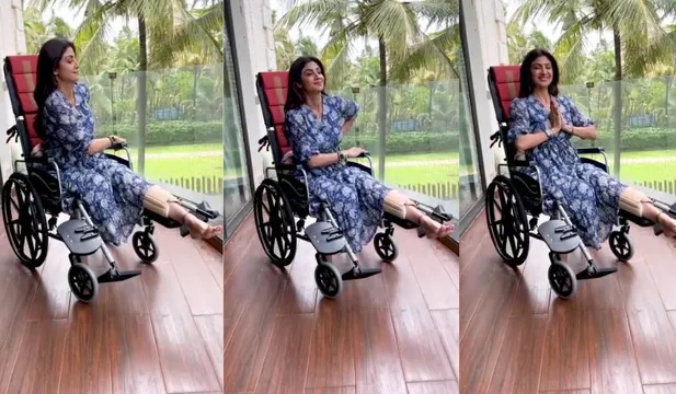 Shilpa Shetty shares a spirited video from her post-fracture routine; watch video