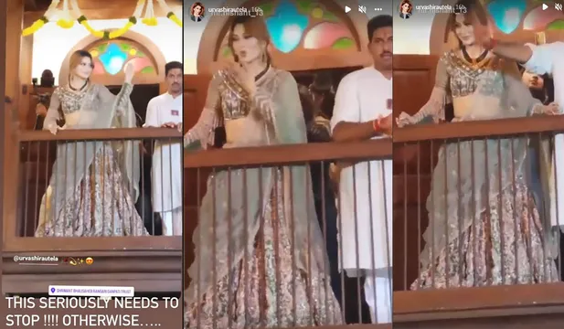 Urvashi Rautela Yet Again Handles Rishab Pant's Chant With Grace and Dignity As She Visits For Ganpati Darshan in Pune