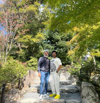Mega Power Star Ram Charan shared some endearing images with director SS Rajamouli and Junior NTR !