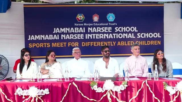 AJAY DEVGN ATTENDS THE SPORTS MEET FOR DIFFERENTLY ABLED CHILDREN AT NARSEE MONJEE EDUCATIONAL TRUST