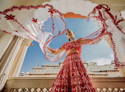 Each lehenga from  @raveenamehtaofficial ‘s glamorous Rajasthan wedding had a different and heartfelt story to narrate. From @abujanisandeepkhosla and @manishmalhotraworld to @dimpleamrin Amrin & Dimple Mehta x Haider Ali, the outfits were jaw dropping and each look unique to the previous.