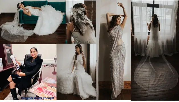 <strong>Designer Dream Collection Muse doctor Sonam Chouksey looking dreamy in bridal lookbook by Anjali phougat Coutures</strong>