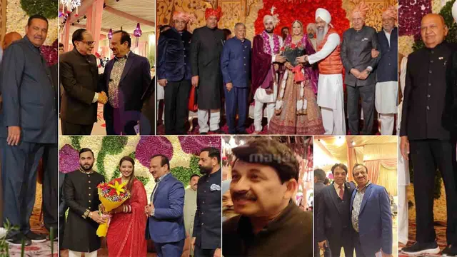Smt. Sudesh and Vijay Sampla’s daughter got married, reception was held at Lodhi Estate in which many political personalities were present