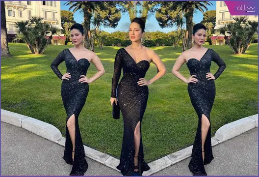 Sunny Leone Black Gown Look : Red carpet look at Cannes 2023 is finally out