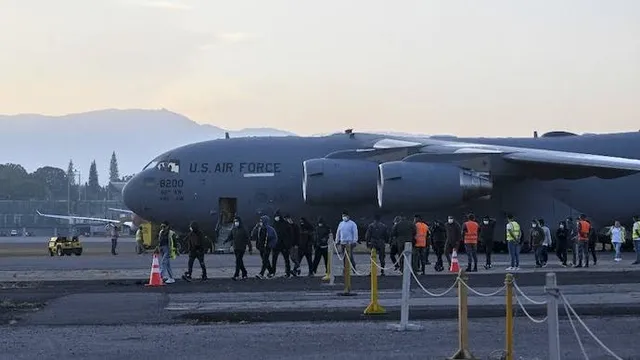 US Military aircraft carrying first batch of illegal Indian immigrants arrives in Amritsar