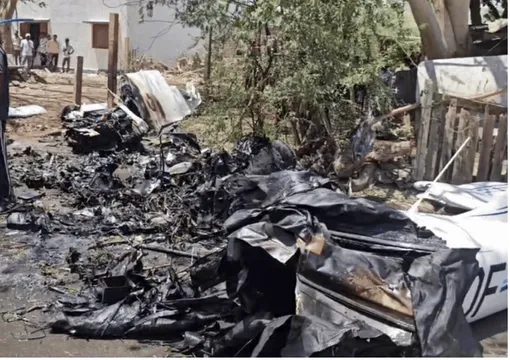 Private plane crashes in Amreli's residential area, pilot dead