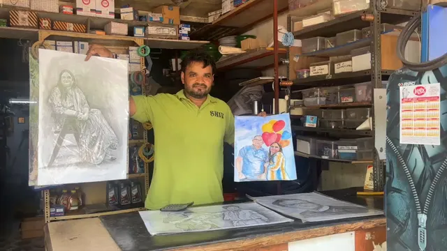 From Auto Parts to Art: Ankleshwar Youth Balances Business and Passion for Painting