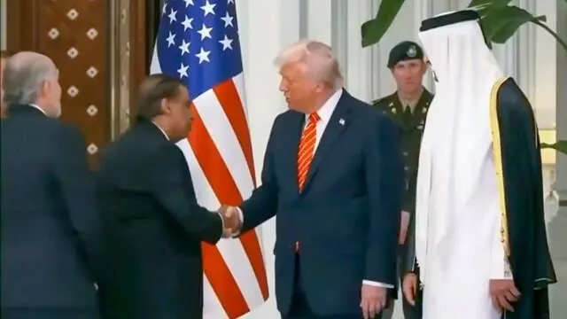 Mukesh Ambani meets Donald Trump at Qatar's Lusail Palace