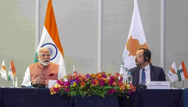 PM Narendra Modi calls for strengthening bilateral cooperation between India and Cyprus