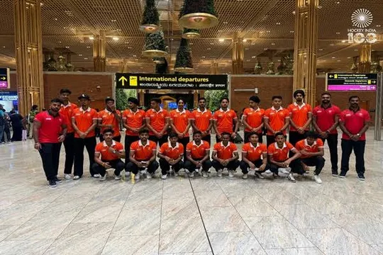Indian Junior Men’s Hockey Team departs for 4 nations tournament in Germany