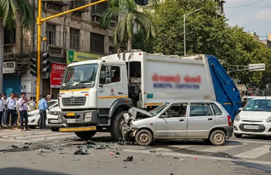 Tragic Accident in Ahmedabad’s Jamalpur: AMC Garbage Vehicle Hits Multiple People, 1 Dead, 7 Injured