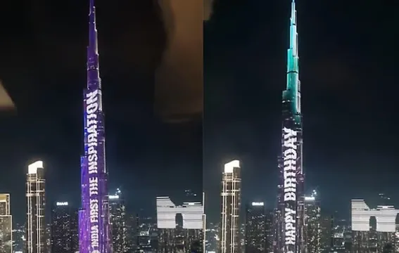 Burj Khalifa Lights Up to Celebrate PM Narendra Modi’s 75th Birthday