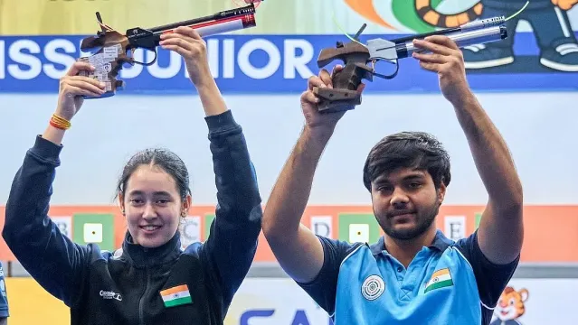 ISSF Junior World Cup: India wins 1-2 finish in 10m Air Pistol Mixed Team
