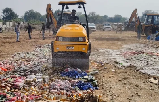Ahmedabad Police destroy 11,600 litres of liquor worth ₹28 lakh on court orders