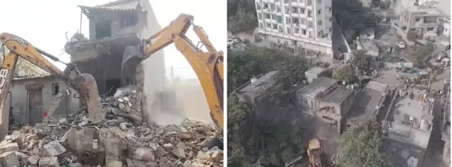 Five Bootleggers’ Houses Razed in High-Security Operation in Bhavnagar