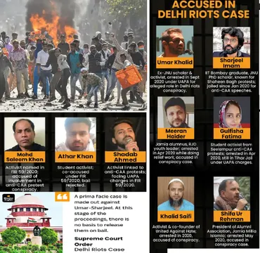 Supreme Court Draws Hard Line in Delhi Riots Case: Bail for Five, No Relief for Umar Khalid and Sharjeel Imam.