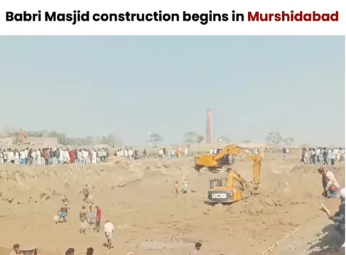 Construction of ‘Babri Masjid-style’ mosque begins in Murshidabad