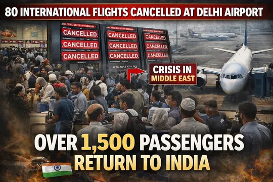 80 International Flights Cancelled at Delhi IGI Airport