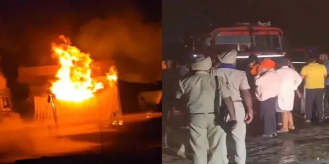 પંજાબના હોશિયારપુરમાં ભયંકર અકસ્માત, LPG ટેન્કરમાં આગ લાગતા બેના મોત, 20 ઘાયલ